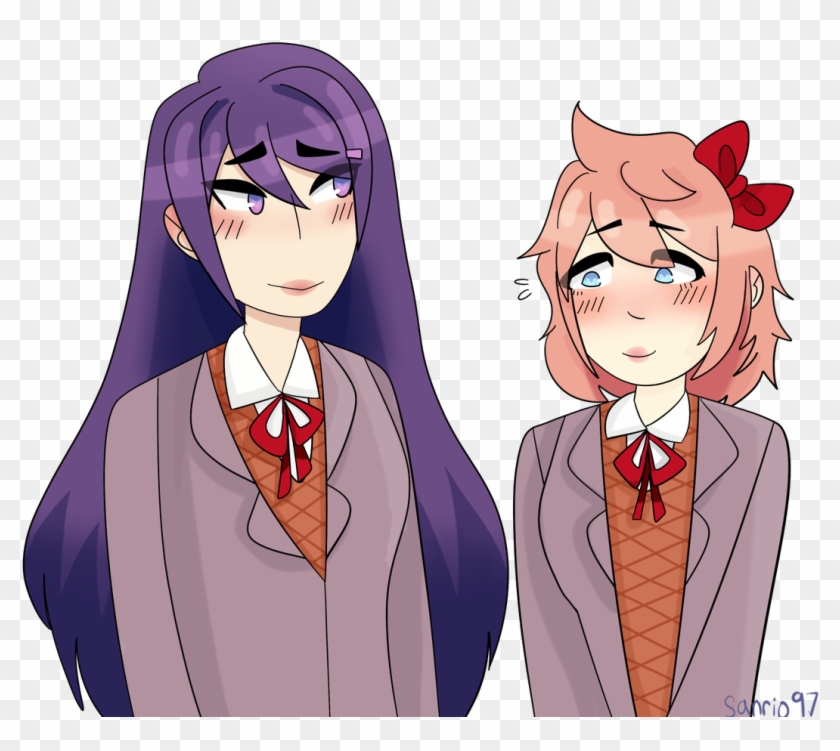 “doki Doki Lesbian Club ” - Sayori X Yuri Ddlc Clipart