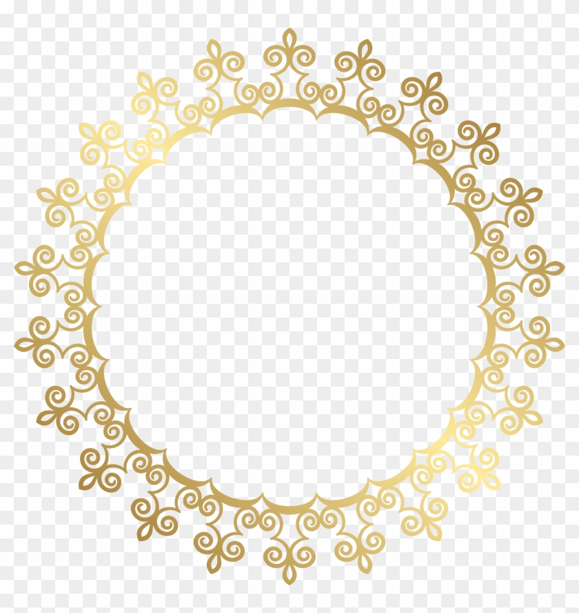 Round Golden Frames Png Clipart #186945