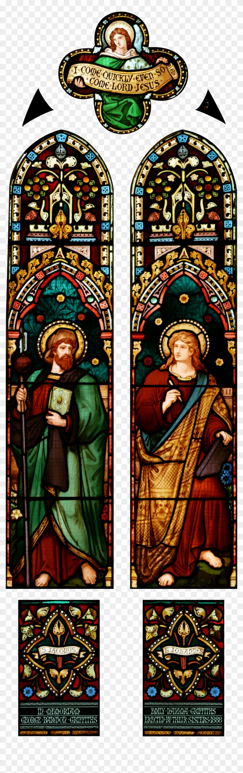 Stjohnsashfield Stainedglass Jamesjohn - Stained Glass Png Clipart