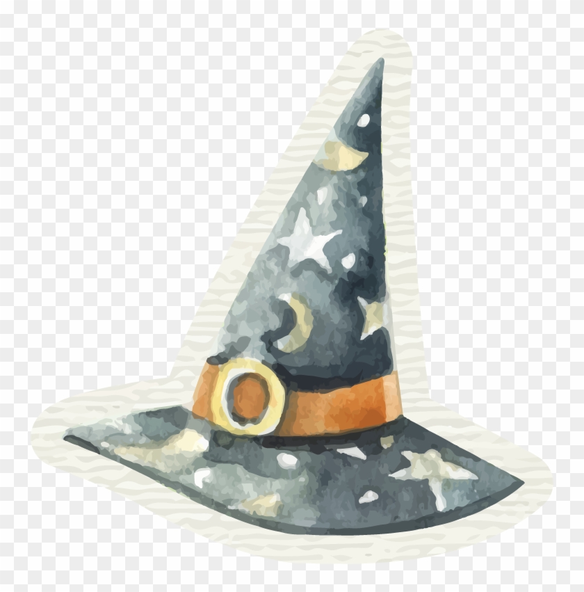 Watercolor Witch Hat , Png Download - Watercolor Witch Hat Clipart #187124