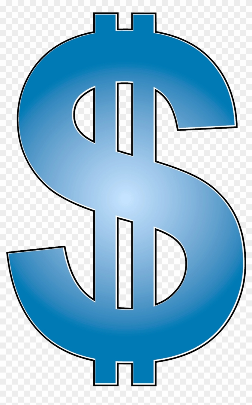 Blue Dollar Sign Clipart