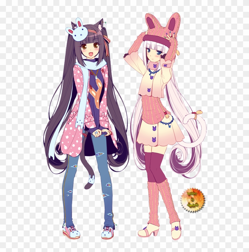 Is This Your First Heart - Chocola And Vanilla Fanart Clipart #187144