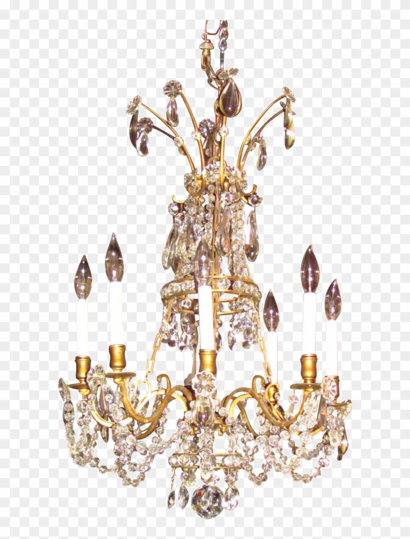 Antique Victorian 8 Light Crystal Chandelier Circa Clipart #187151