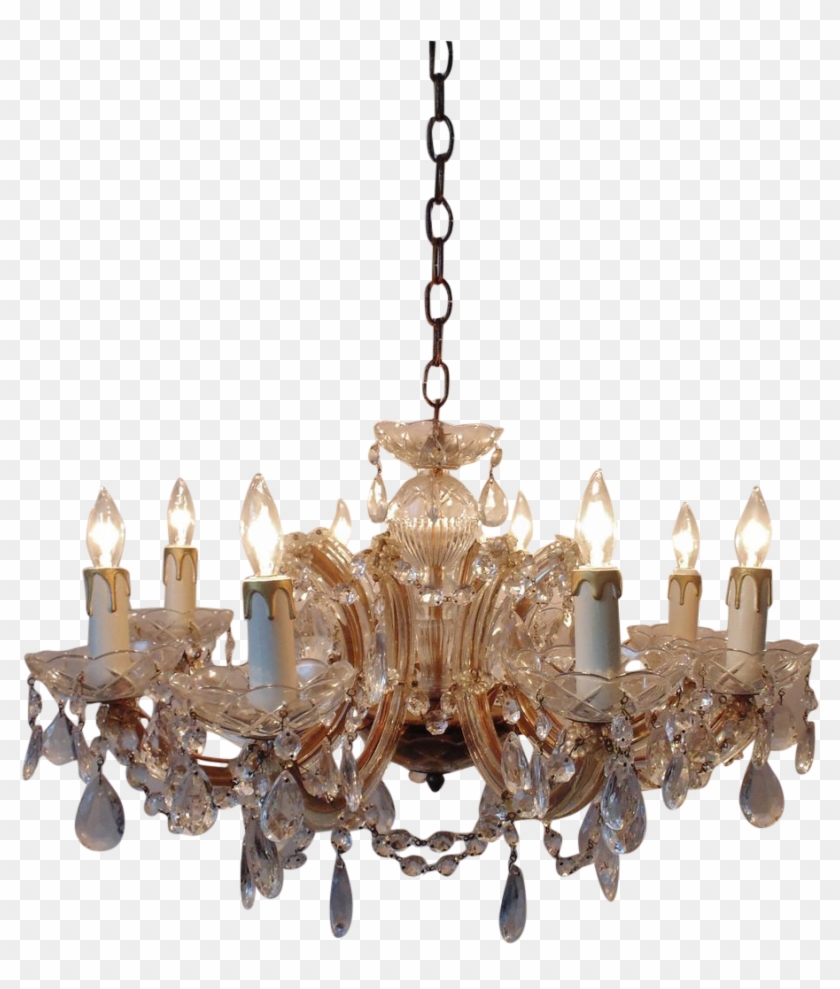 Chandelier Vintage Png - Vintage Italian Glass Chandelier Clipart
