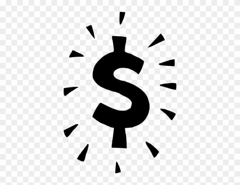 Black Dollar Sign Clip Art - Money Sign Transparent Background - Png Download