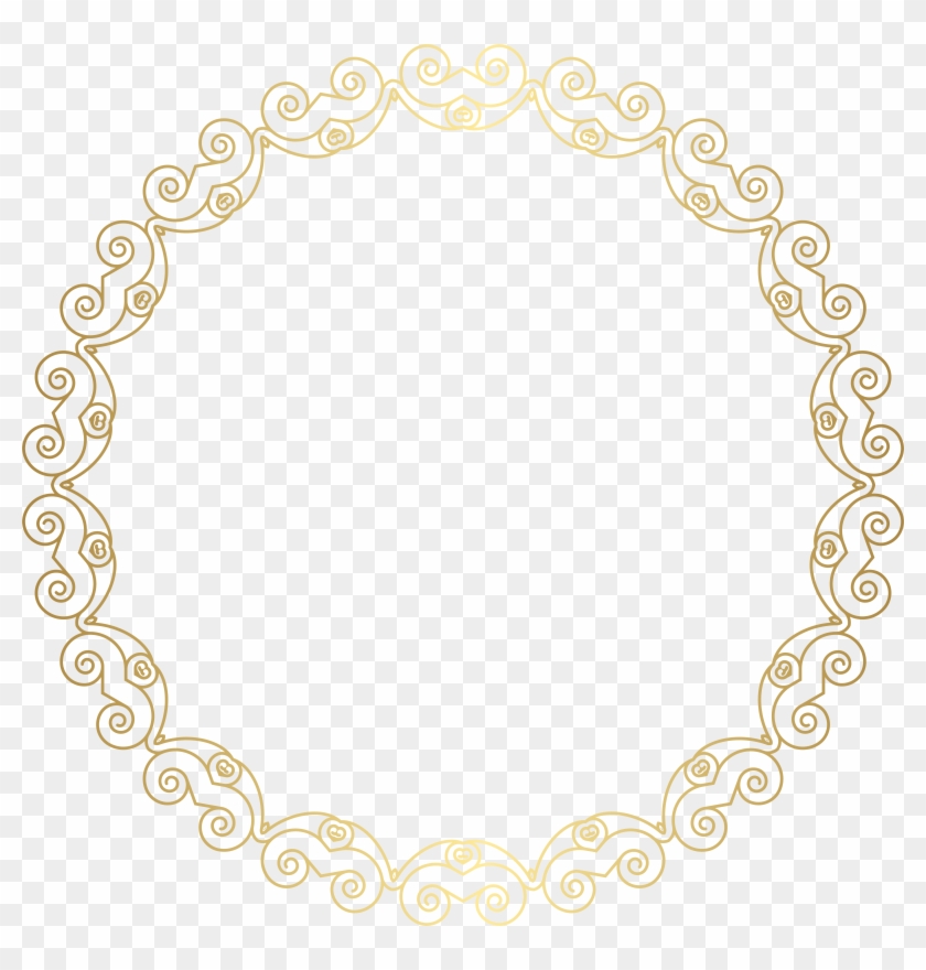 Round Deco Golden Border Frame Png Clip Art Transparent Png #187414