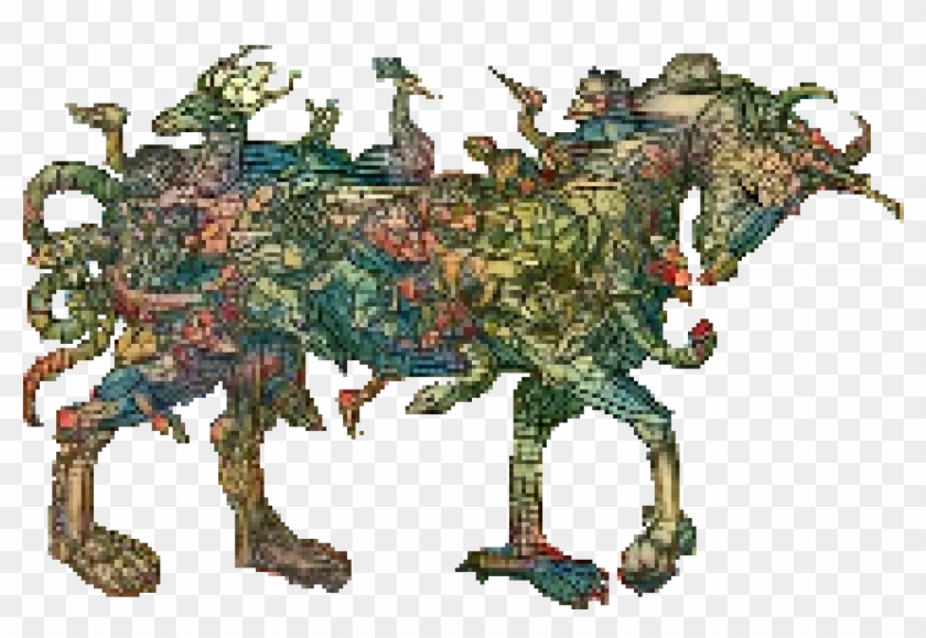 Stain Glass Menagerie Chimera Big - Cartoon Clipart