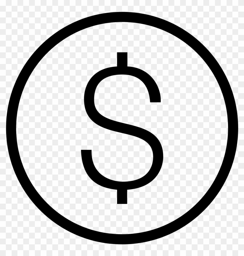 Dollar Sign One Line Or Two - User Outline Icon Clipart