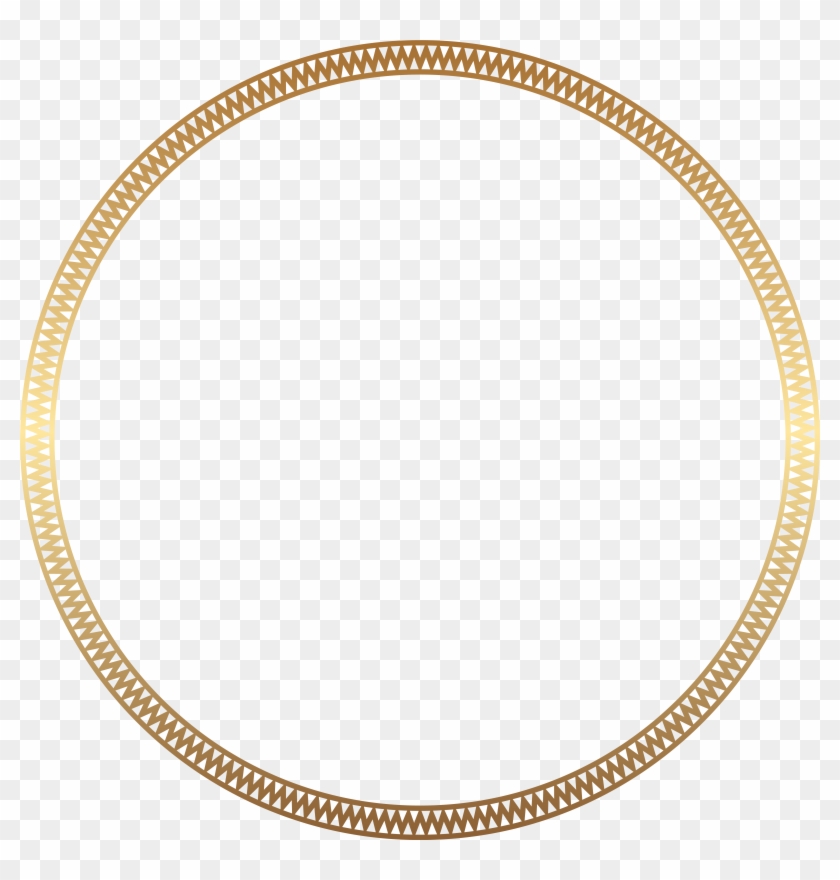 Round Frame Border Gold Clip Art Gallery Yopriceville - Png Download #187540