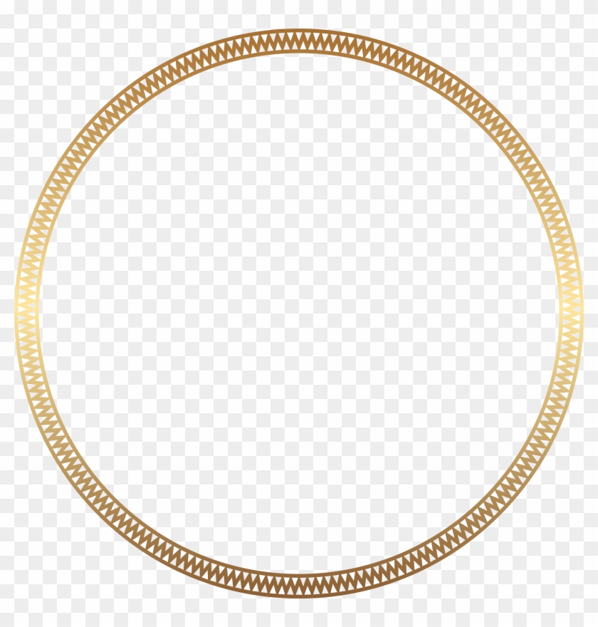Round Frame Border Gold Clip Art Gallery Yopriceville - Png Download #187540