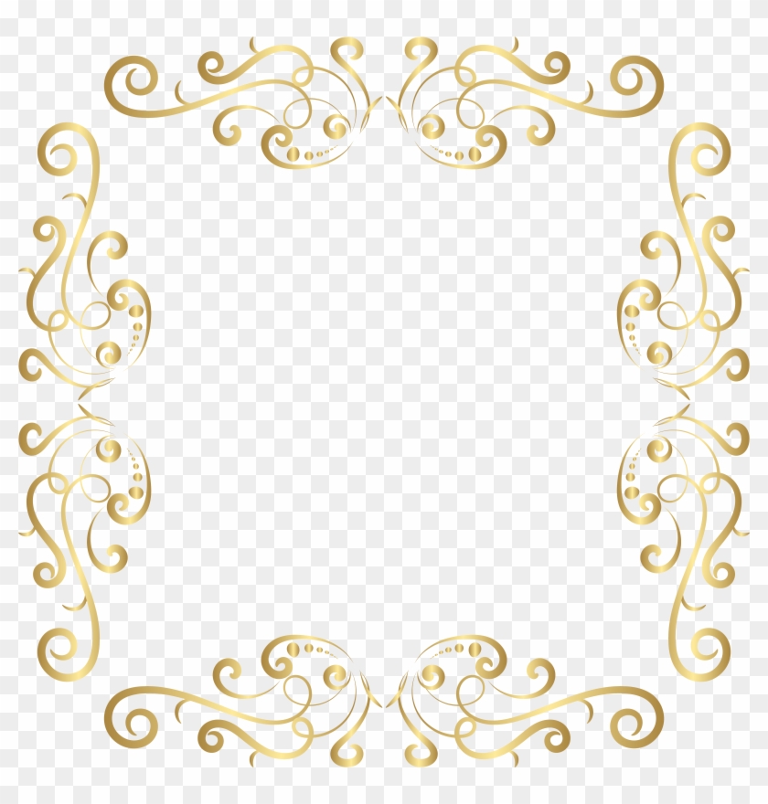 Golden Border Deco Frame Png Clip Art Image Transparent Png #188310