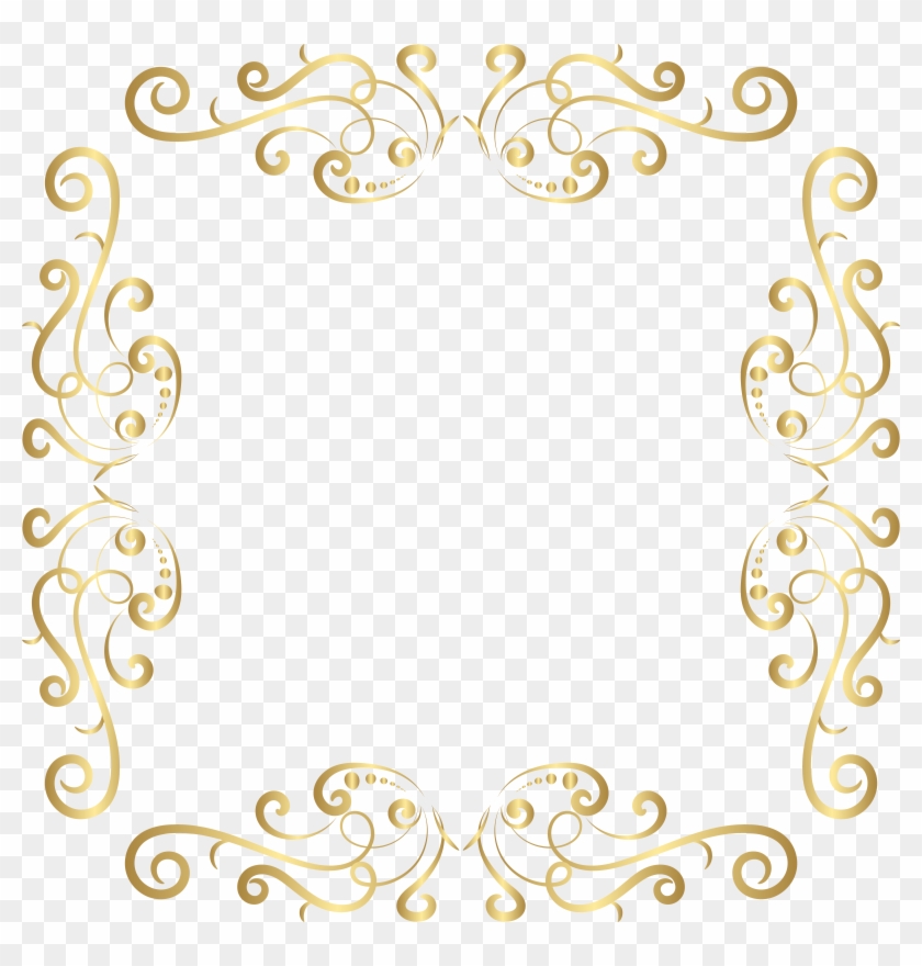 Golden Border Deco Frame Png Clip Art Image Transparent Png