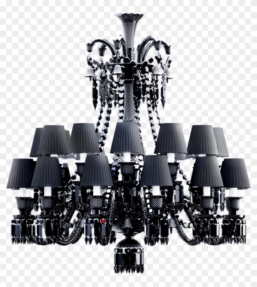 Modern Decorative Ceiling Big Crystal Chandelier - Baccarat Zenith Black Chandelier Clipart #188409