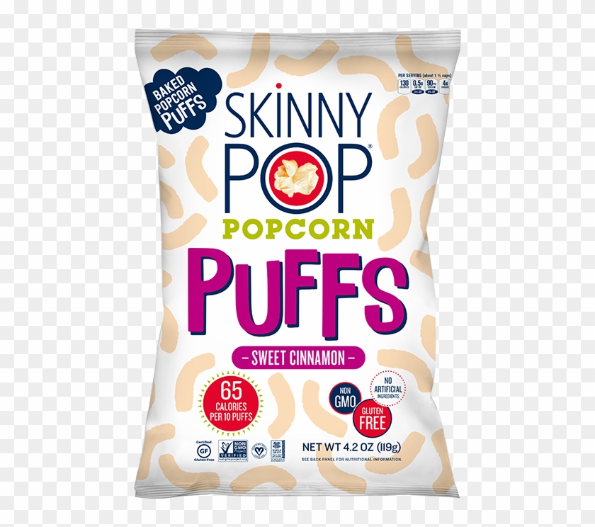 Skinnypop Sweet Cinnamon Popcorn Puffs - Skinny Pop Popcorn Puffs Clipart