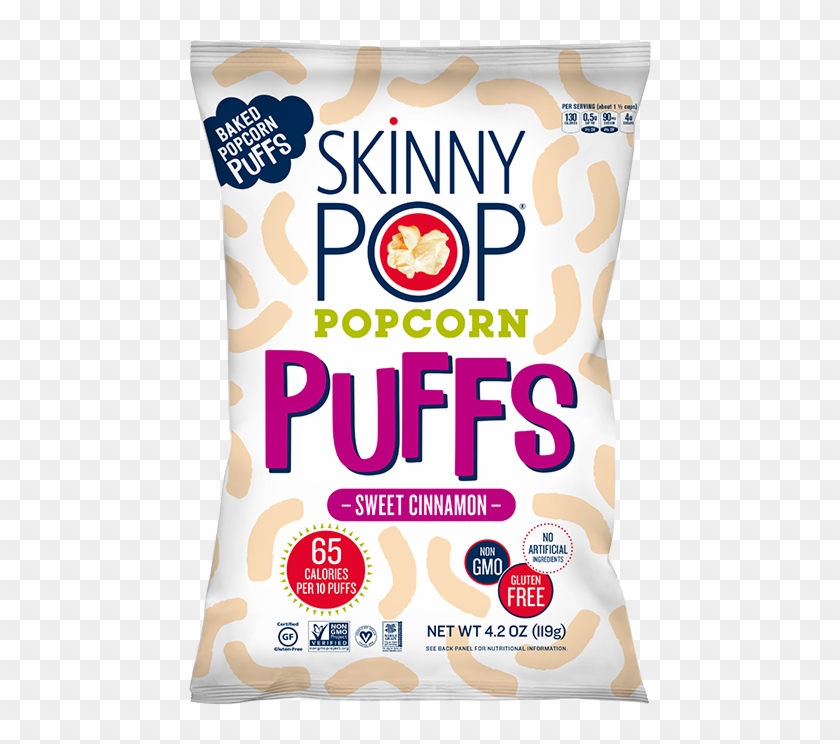 Skinnypop Sweet Cinnamon Popcorn Puffs - Skinny Pop Popcorn Puffs Clipart #188548