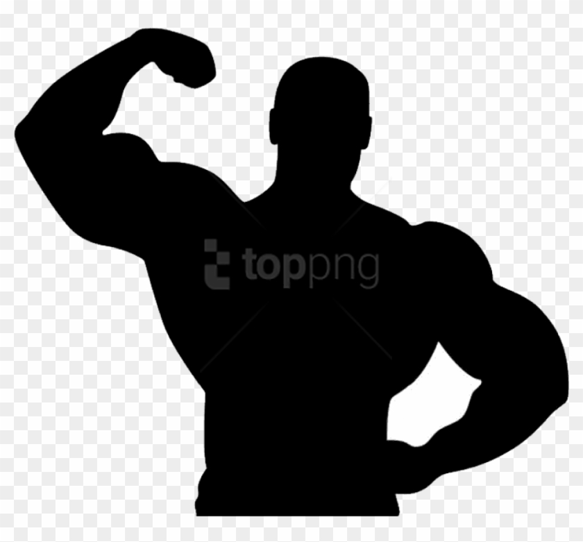 Muscle Man - Muscle Man Silhouette Png Clipart