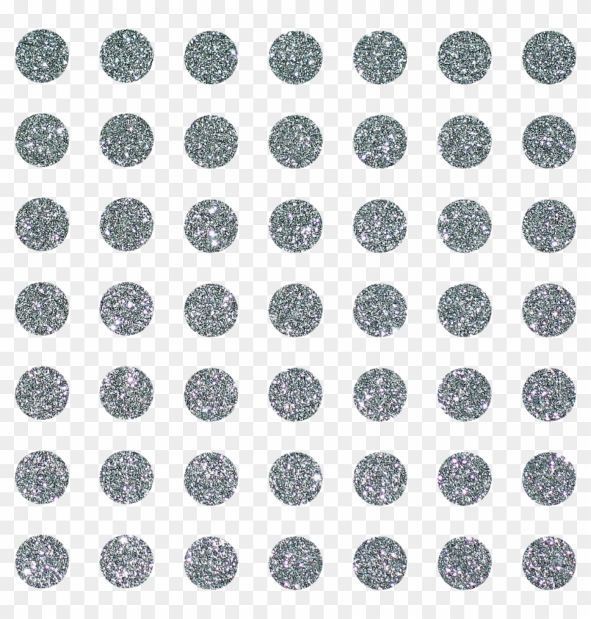 Glitter Silver Polkadots Polka Dots - Circle Clipart #188776