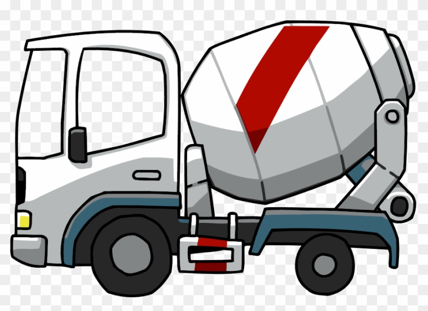 908 X 618 7 - Concrete Mixer Truck Cartoon Png Clipart