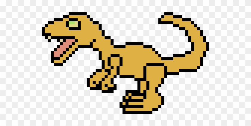 Raptor - Raptor Dinosaur Pixel Art Clipart