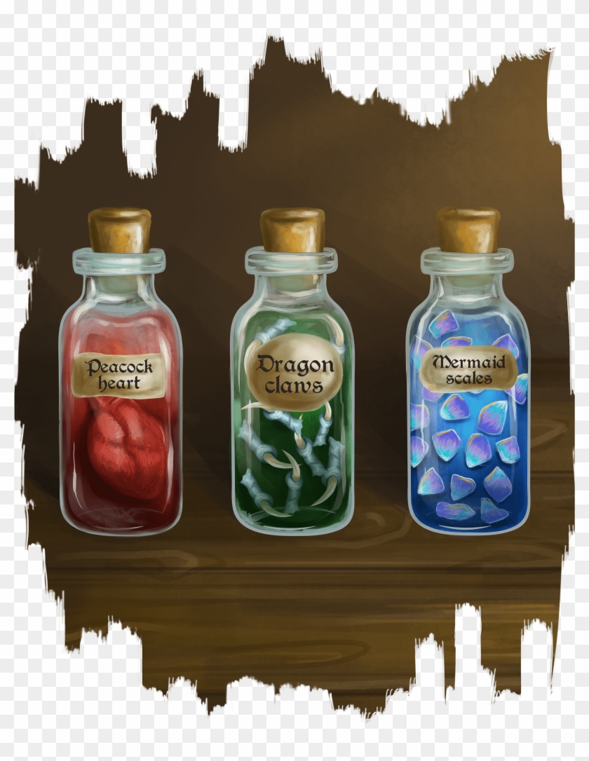 Dragon Claw Potion Bottle Clipart