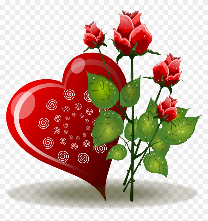 This Free Icons Png Design Of Coração E Rosas Clipart