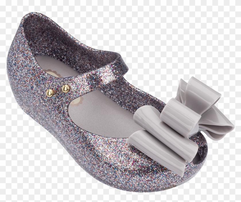 Picture Of Mini Melissa Silver Glitter Ultra Girl Flat Clipart #189349