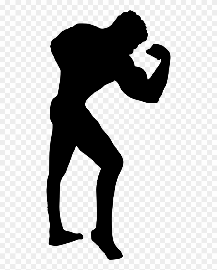 Free Png Muscle Man Bodybuilder Silhouette Png - Man Silhouette Mussl Clipart