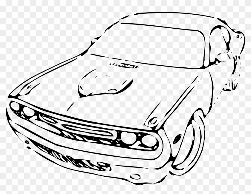 This Free Icons Png Design Of Muscle Car Sketch Clipart