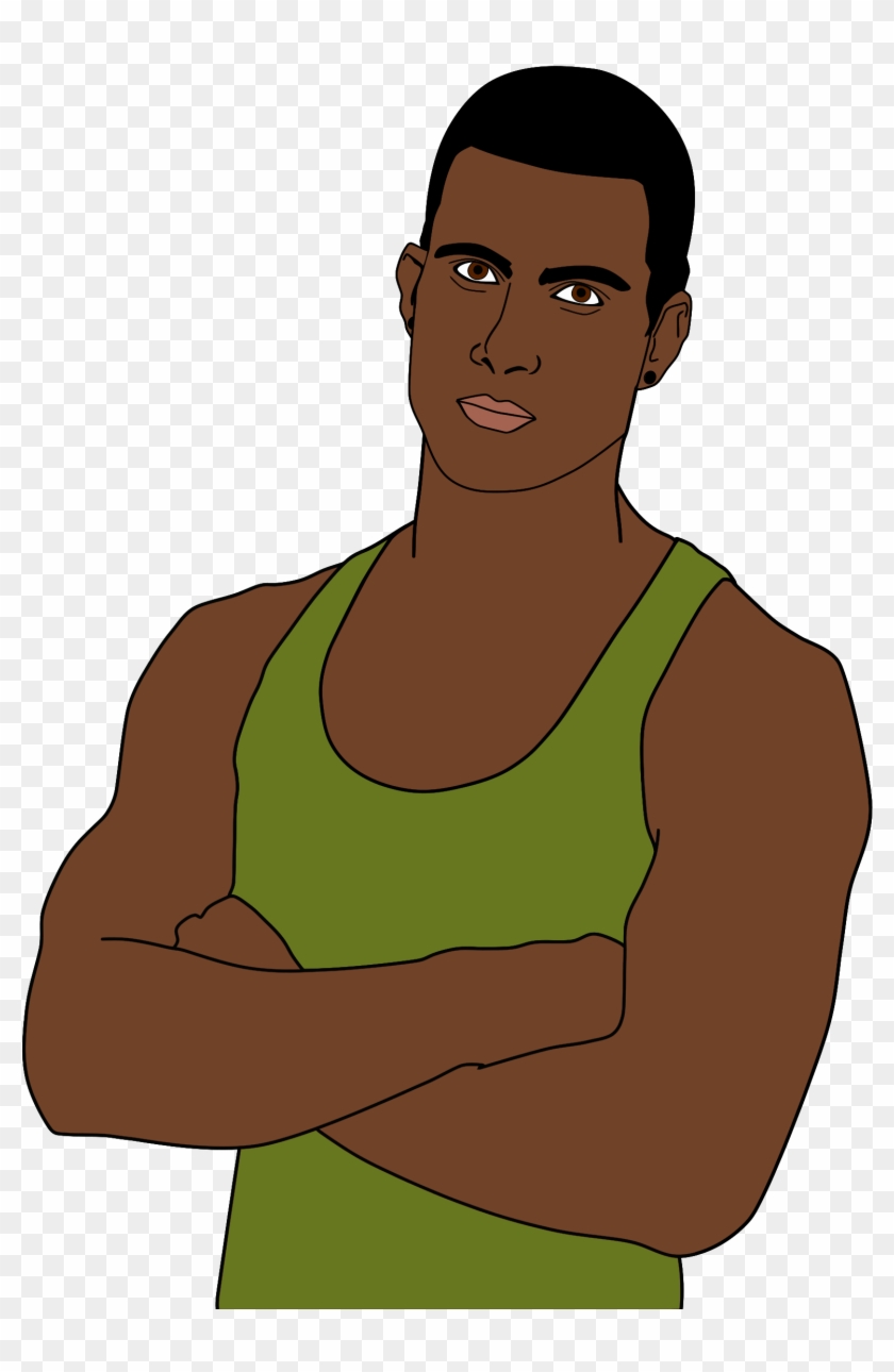 Clipart Black And White Elbow Clipart Muscle Man - Gentleman - Png Download