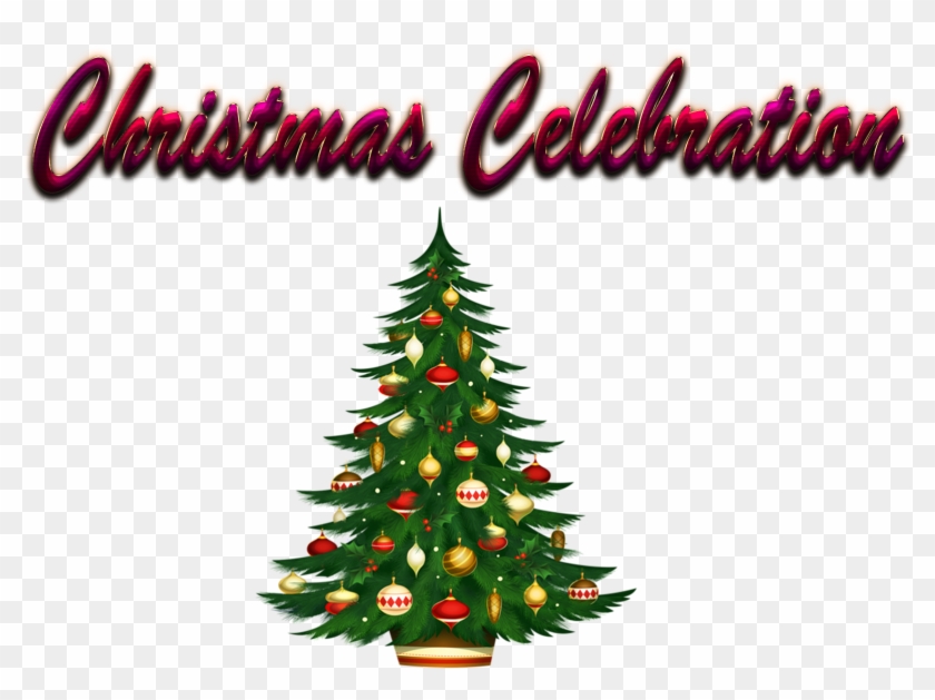 Merry Christmas Tree Clipart - Png Download