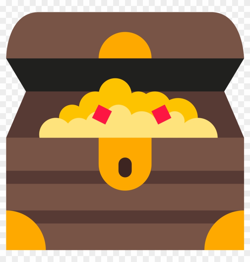 Cartoon Treasure Chest - Treasure Hunt Icon Png Clipart