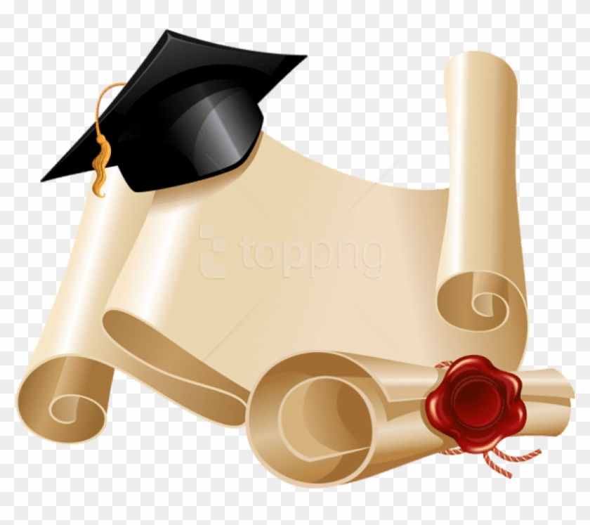 Free Png Diploma And Graduation Hatpicture Png Images - Graduation Card Vector Design Clipart