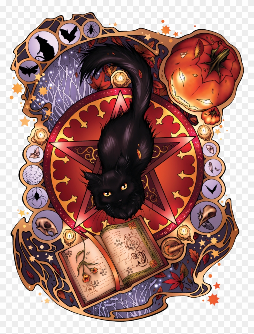 Black Cat Magic Clipart