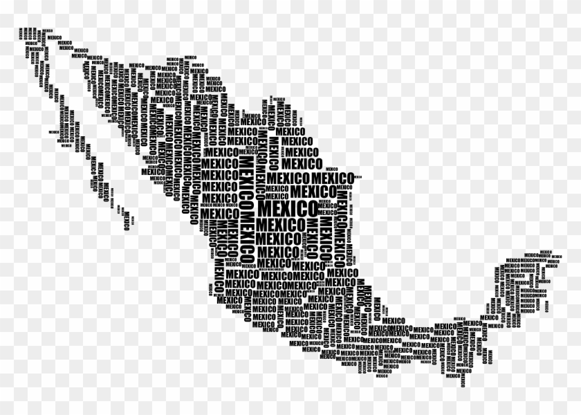 Medium Image - Map Of Mexico Bold Clipart #1801141