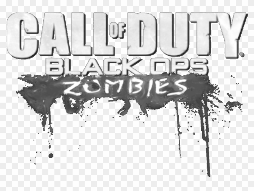 Call Of Duty Black Ops Zombies Logob And W By - Call Of Duty: Black Ops Clipart