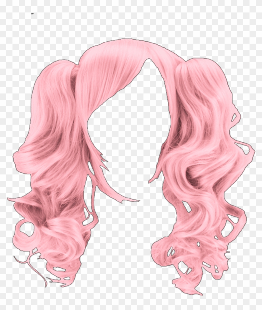 #hair #wig #pigtails #pink #costume #beauty #party Clipart