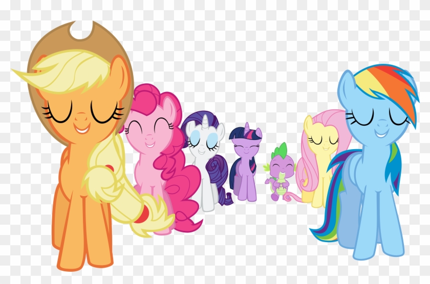 My Little Pony Clipart Group - My Little Pony Friendship Is Magic Mane 6 - Png Download #1801897