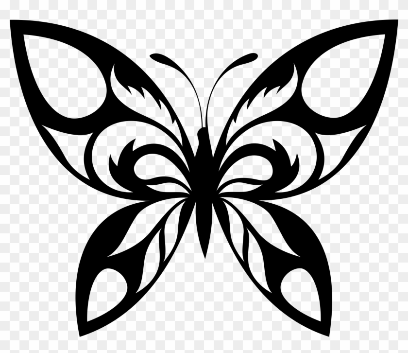 This Free Icons Png Design Of Tribal Butterfly Silhouette Clipart