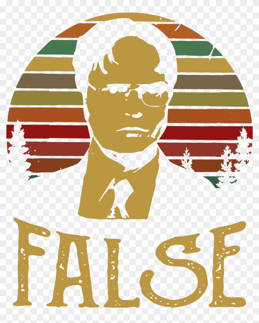 Sunset Retro Dwight Schrute False Shirt, Sweater, Hoodie, - Illustration Clipart #1802745