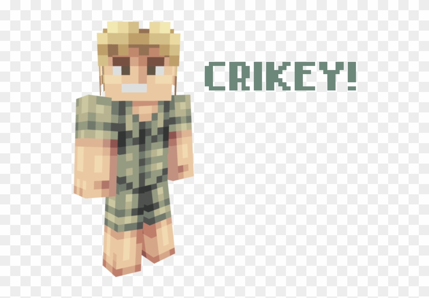 Undefined - Steve Irwin Minecraft Skin Clipart #1802942
