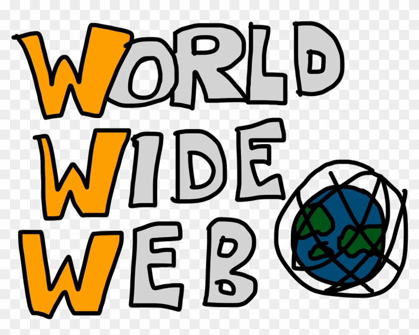 World Wide Web, Www, Lettering, World, Internet, Globe - World Wide Web Words Clipart #1803698