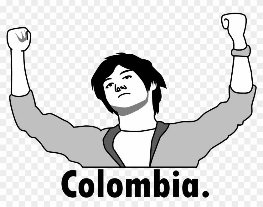 Colombia Rage Face - Colombia Japan Meme Clipart