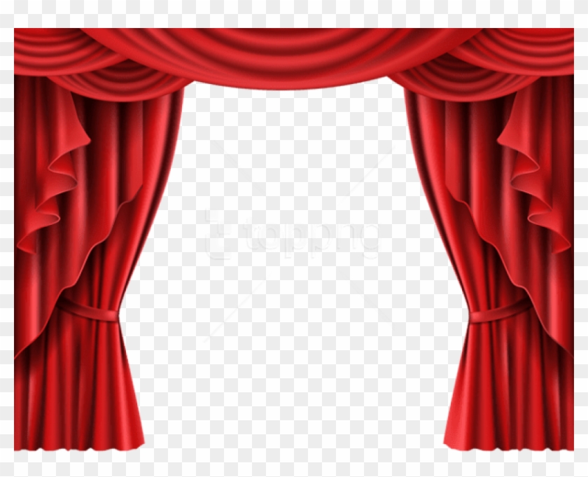 Free Png Download Red Theater Curtain Transparent Clipart - Stage Curtain Png