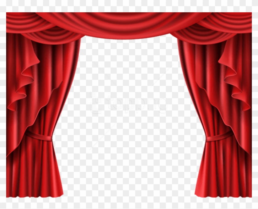 Free Png Download Red Theater Curtain Transparent Clipart - Stage Curtain Png #1805206