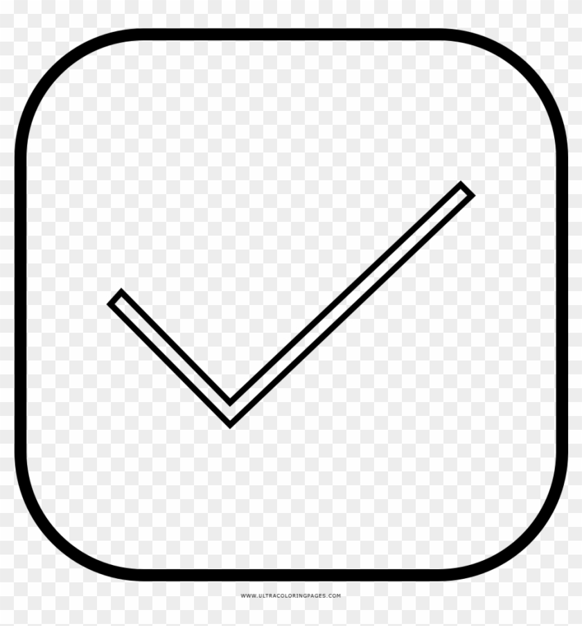 Checkbox Coloring Page - Line Art Clipart #1805440