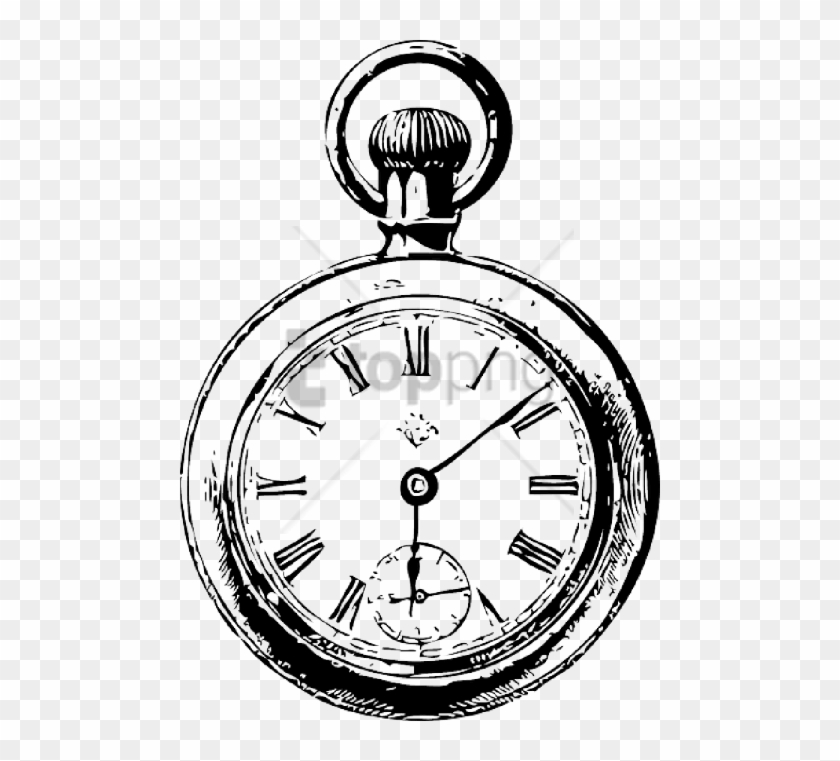 Free Png Download Stop Watch Alice In Wonderland Png - Clock Drawing Clipart #1805478