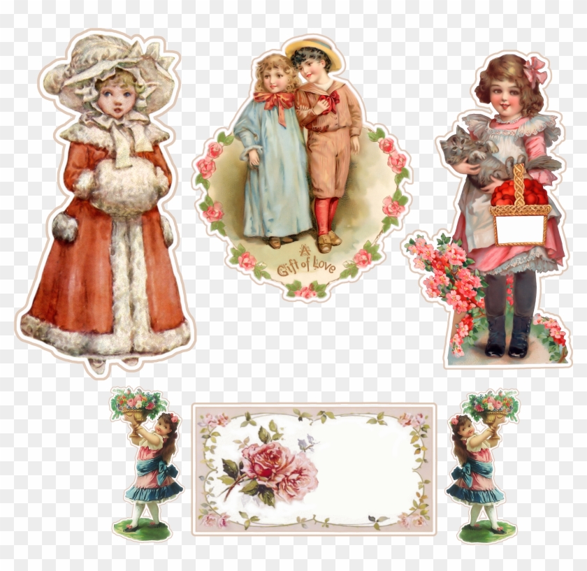 Vintage Children Stickers - Sticker Clipart #1805725