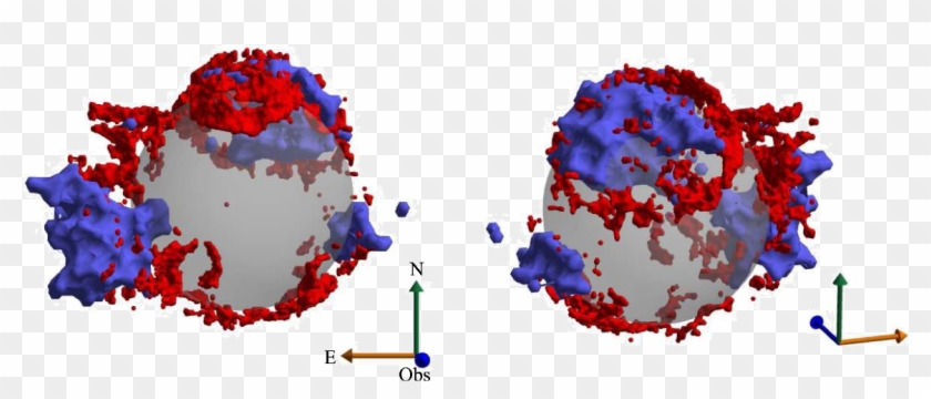 Location Of Iron Rich X Ray Emitting Ejecta With Respect - Circle Clipart