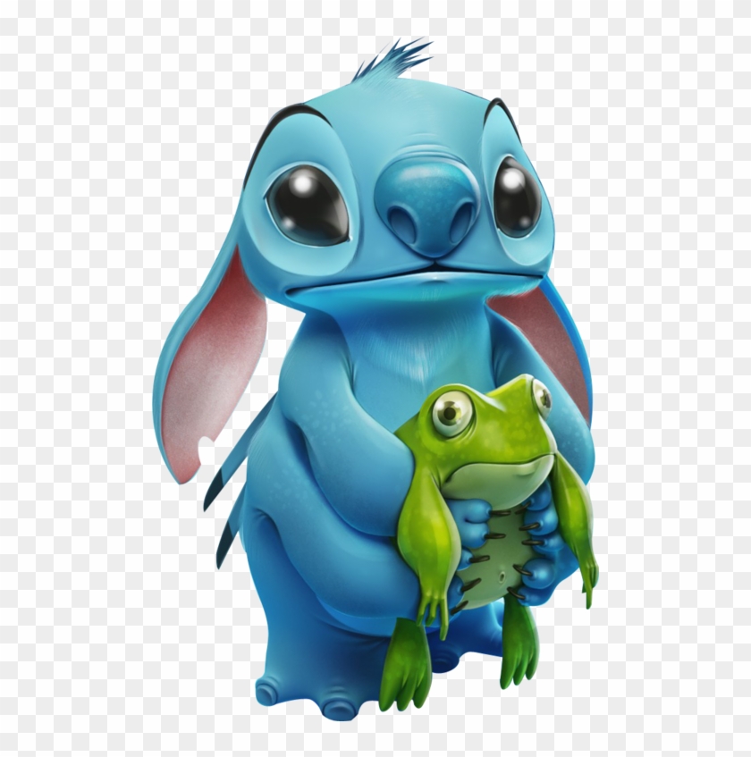 Render Stitch Disney Bleu Grenouille Verte Alien Extraterrestre - Stitch And Frog Clipart