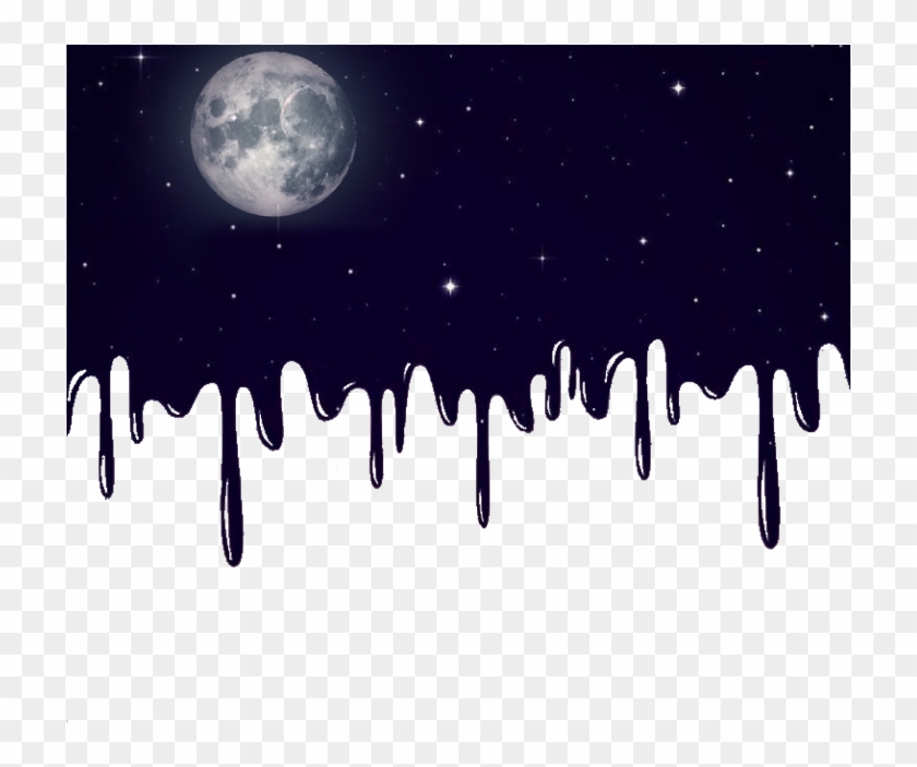 #galaxy #stars #sky #moon #drip - Moon Clipart